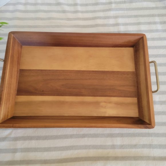 Threshold Acacia Wood Serving Tray NWT - Picture 3 of 8